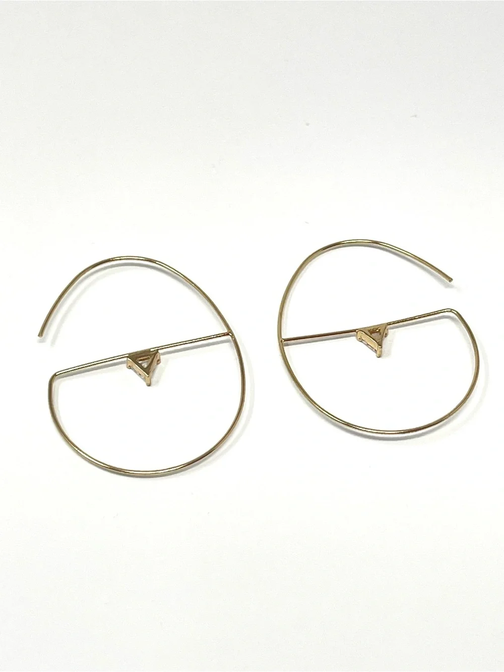 New Anthropologie Thin Hoop Geometric Earrings